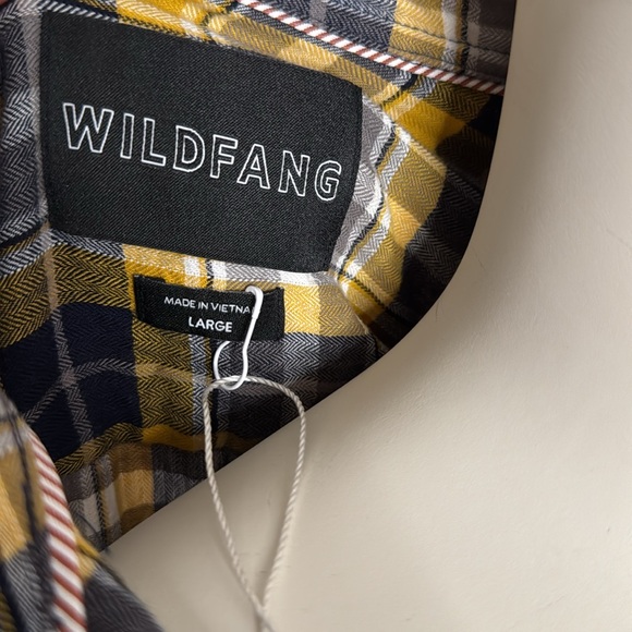 NWOT! Wildfang The Essential Long Sleeve Button Up - Yellow & Gray Flannel - Picture 5 of 5